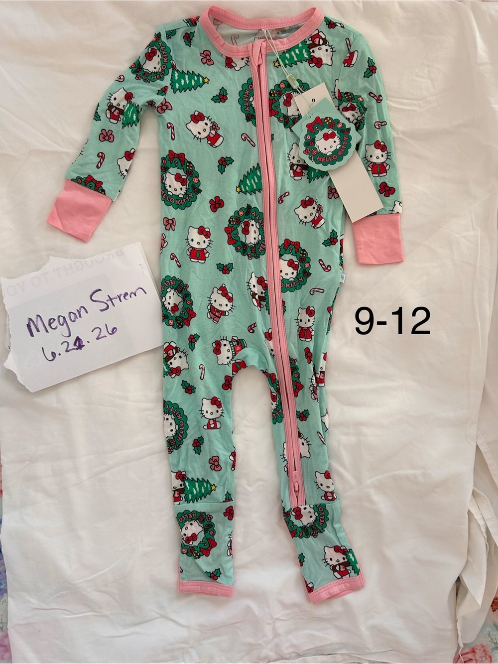 Posh Peanut x Hello Kitty Holiday Footie Pajamas 9-12 months NWT